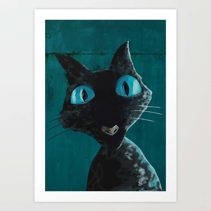 Coraline Cat Art Print By Jeanmichell Society6