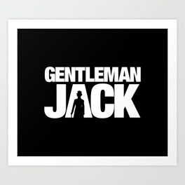 Gentleman Jack Title with Anne Lister Silhouette Art Print