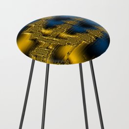 Abstract old golden smear  Counter Stool