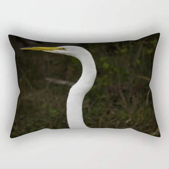 Great Egret Rectangular Pillow