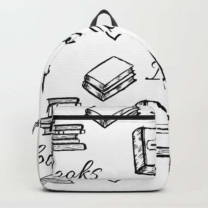 Books Pattern Backpack