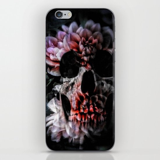 flower skull iPhone & iPod Skin