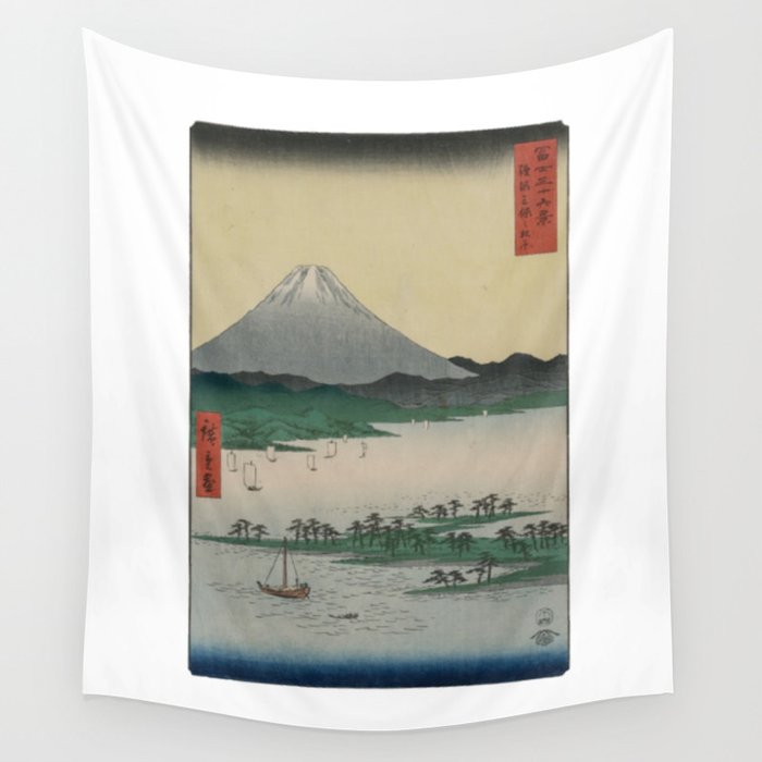 Pine Groves of Miho in Suruga, from the series Thirty-six Views of Mount Fuji (1858) Andō Hiroshige (Japanese, 1797 – 1858) Wall Tapestry