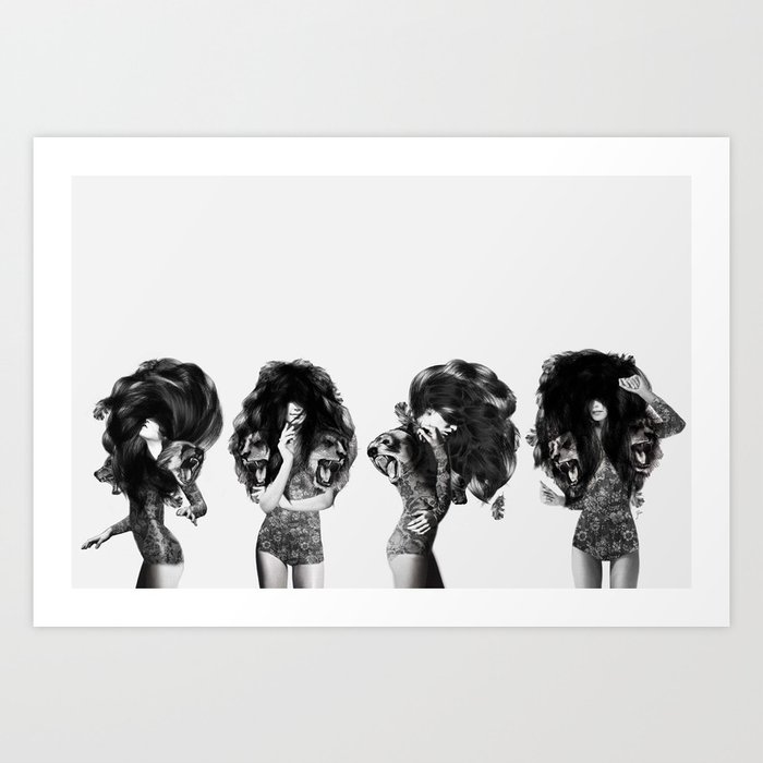 Lions And Bears Party Art Print