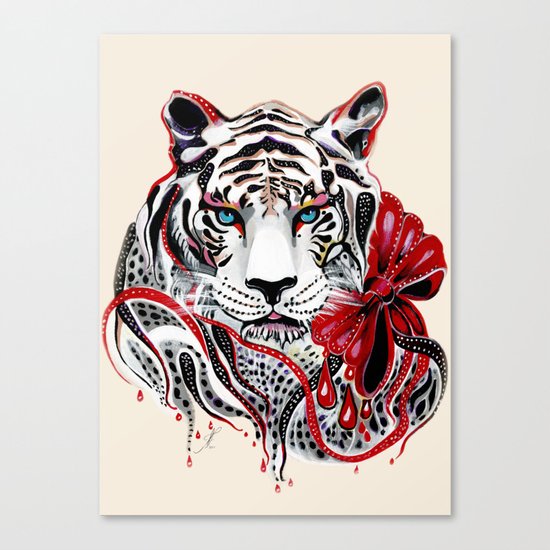 White Tiger Canvas Print