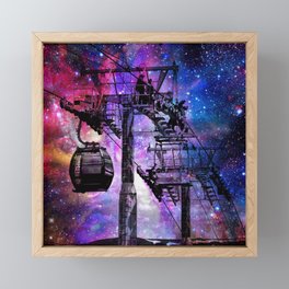 Space walk Framed Mini Art Print