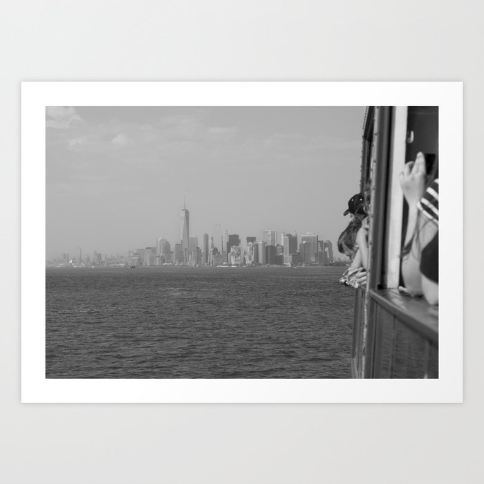 Looking back to the city Art Print