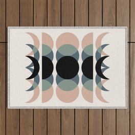 Moon Phases Abstract XVIII Outdoor Rug