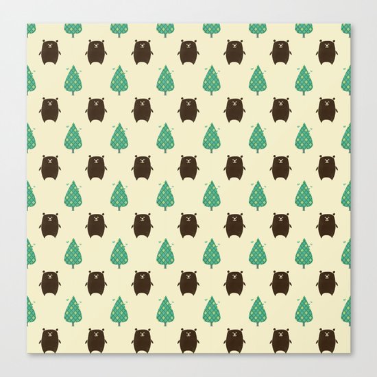 Bears and Trees Canvas Print
