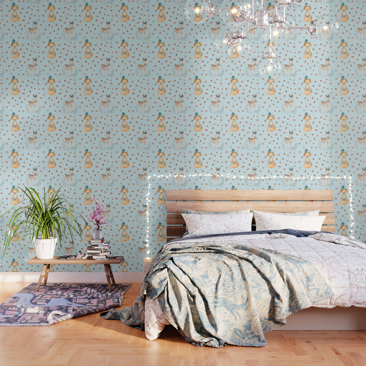 Woodland Friends Nursery Wallpaper By Cute4kids Society6