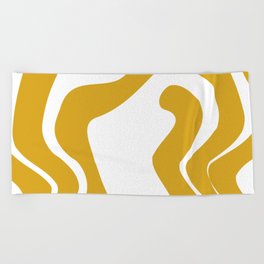 Orange abstract Beach Towel