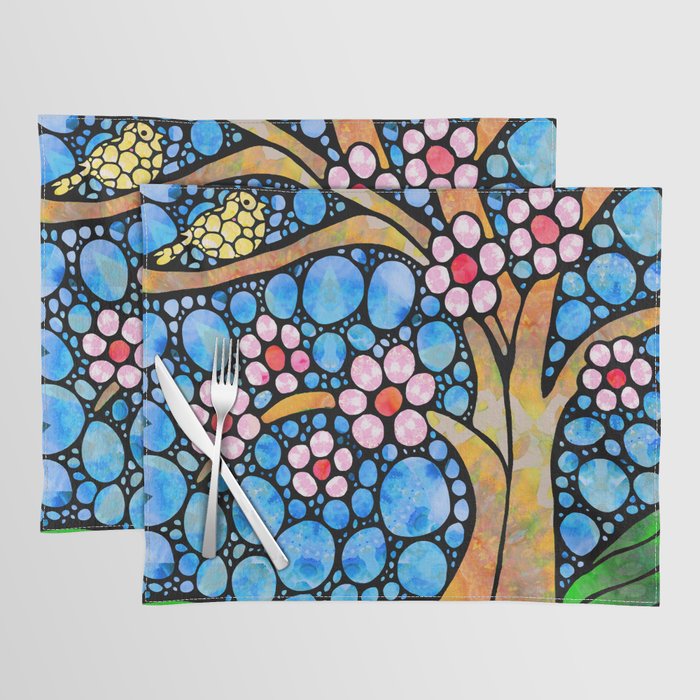 Colorful Floral Flower Art - Visions Of Spring Placemat