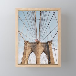 Look up Brooklyn Bridge Framed Mini Art Print