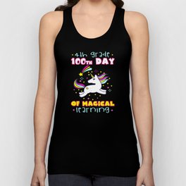 Days Of School 100th Day 100 Magical 4th Grader Unisex Tank Top