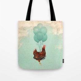 Chickens can't fly 02 Tote Bag