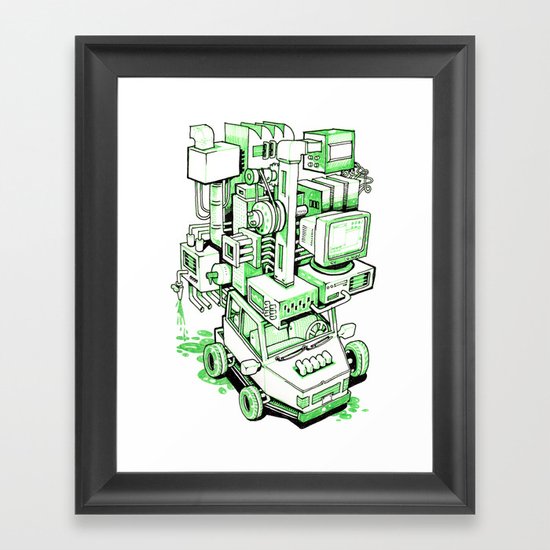 Green Machine Car Framed Art Print