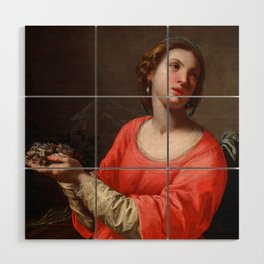 Saint Cecilia by Artemisia Gentileschi Wood Wall Art