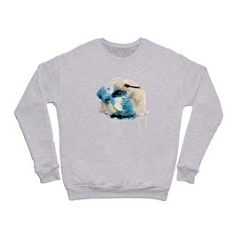 You are an Ocean - abstract India Ink & Acrylic in blue, gray, brown, black and white Crewneck Sweatshirt