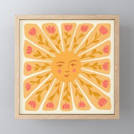 Happy sun Framed Mini Art Print