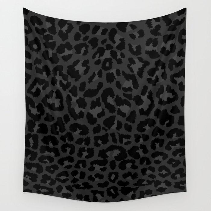 Dark abstract leopard print Wall Tapestry