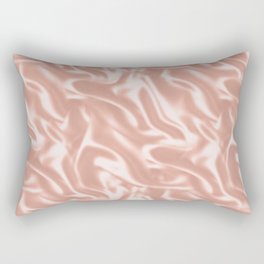 Luxury Rose Gold Satin Texture Rectangular Pillow