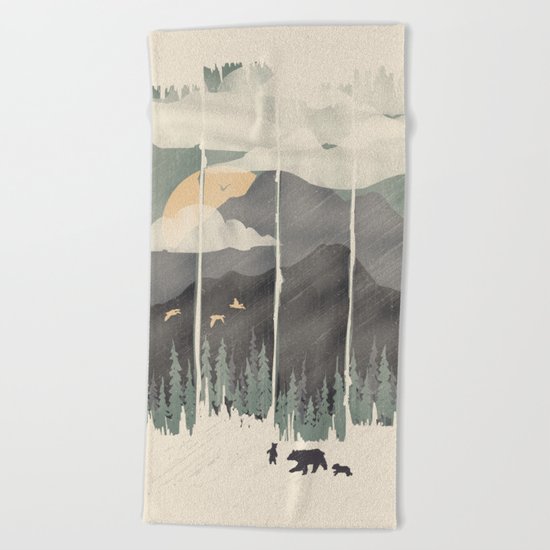 Spring Mountain Weather Beach Towel