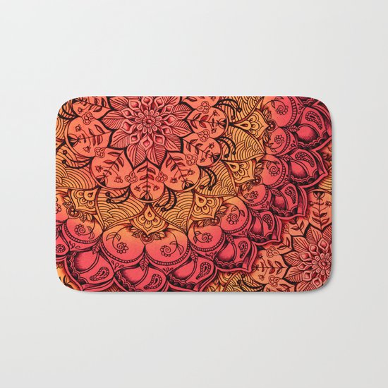 Ruby & Garnet Doodle Bath Mat