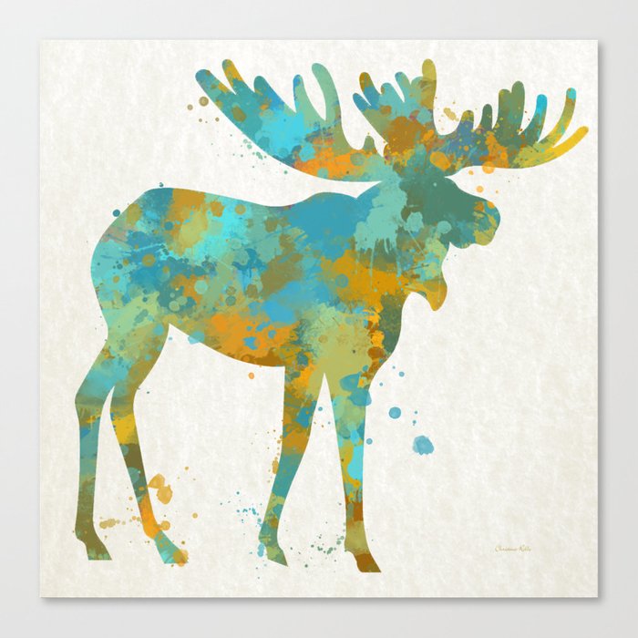 Moose Canvas Print By Christinarollo Society6