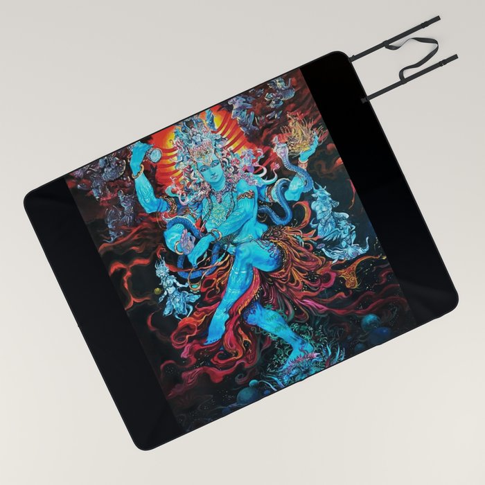 Lord Shiva The Destroyer Picnic Blanket by Guy Blank Society6