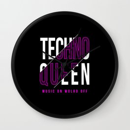 Techno Queen Design Wall Clock