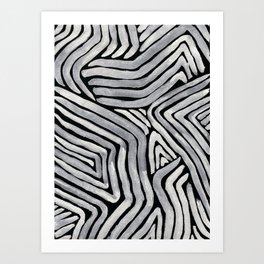 A Bunch of White Lines Art Print