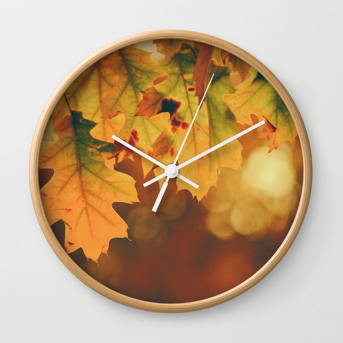 Autumn Leaf Color Wall Clock 