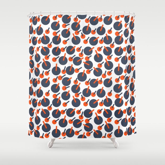 Below Deck Cocktail Cherries Red White And Blue Shower Curtain
