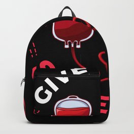 Blood Donor Give Blood Donation Save Life Backpack