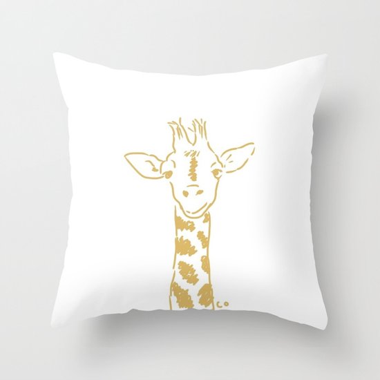 Georgia the Giraffe Throw Pillow