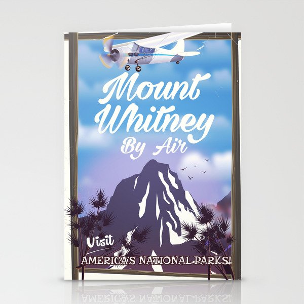 Mount Whitney vintage Travel poster Stationery Cards