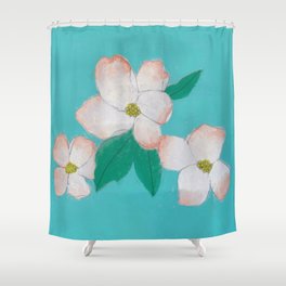 Pastel Colored Flowers Shower Curtain
