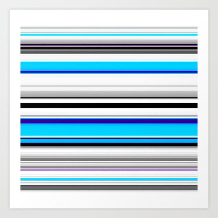 sharp stripe blue Art Print