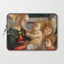 Madonna and Child with Angels, 1465-1470 by Sandro Botticelli Laptop Sleeve