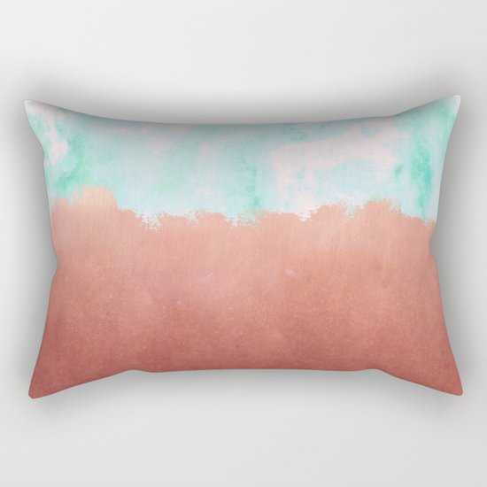 Sea Green + Copper #society6 #decor #buyart Rectangular Pillow