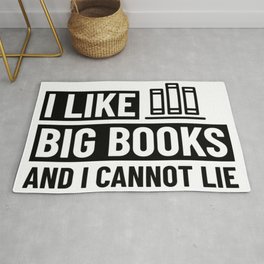 I Like Big Books And I Cannot Lie shirt Bookworm Gift Area & Throw Rug