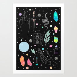 Crystal Witch Starter Kit - Illustration Art Print