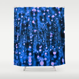 Blue Fractal Shower Curtain