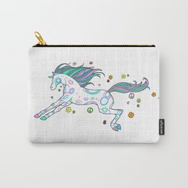 Hippie Horse Carry-All Pouch | Prettypony, Rainbow, Colorfulhorse, Graphicdesign, Prettyhorse, Paintedpony, Equine, Digital, Vector, Popart 