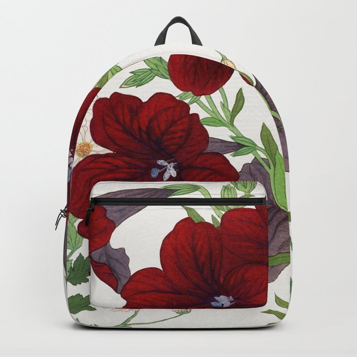 Matricaria & salpiglossis flower Backpack