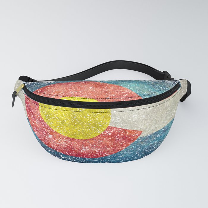 Colorado Flag in Grungy MegaTex Fanny Pack