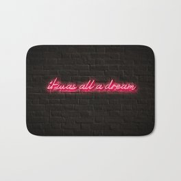 it was all a dream with Brick Background Bath Mat