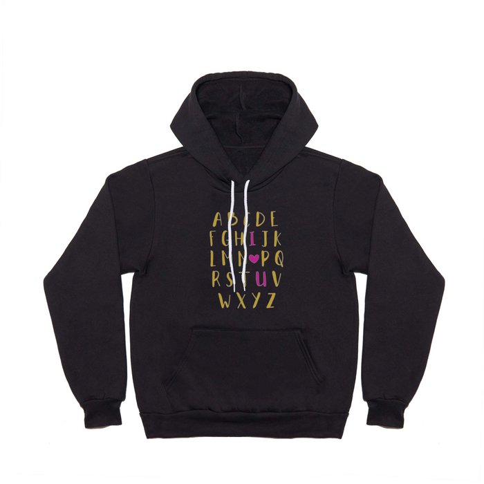 Love Alphabet You Hearts Valentines Day Hoody