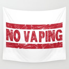 No Vaping Red Ink Stamp Wall Tapestry
