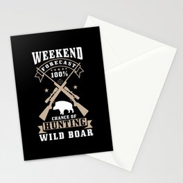 Wild Boar Hunting Hunter Gift Stationery Card